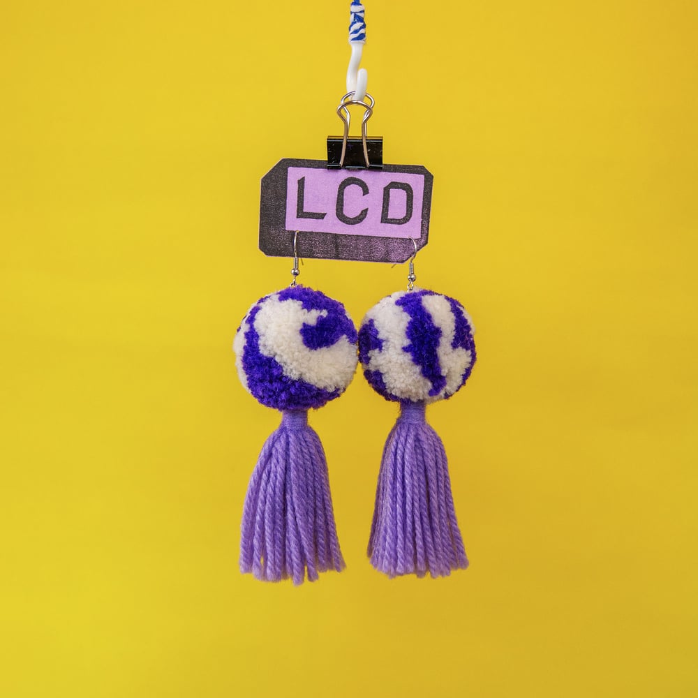 Violet Milk Pom&#8209;Tassels