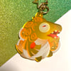 Boss Salmonid Goldie Gold Mirror Acrylic Charm