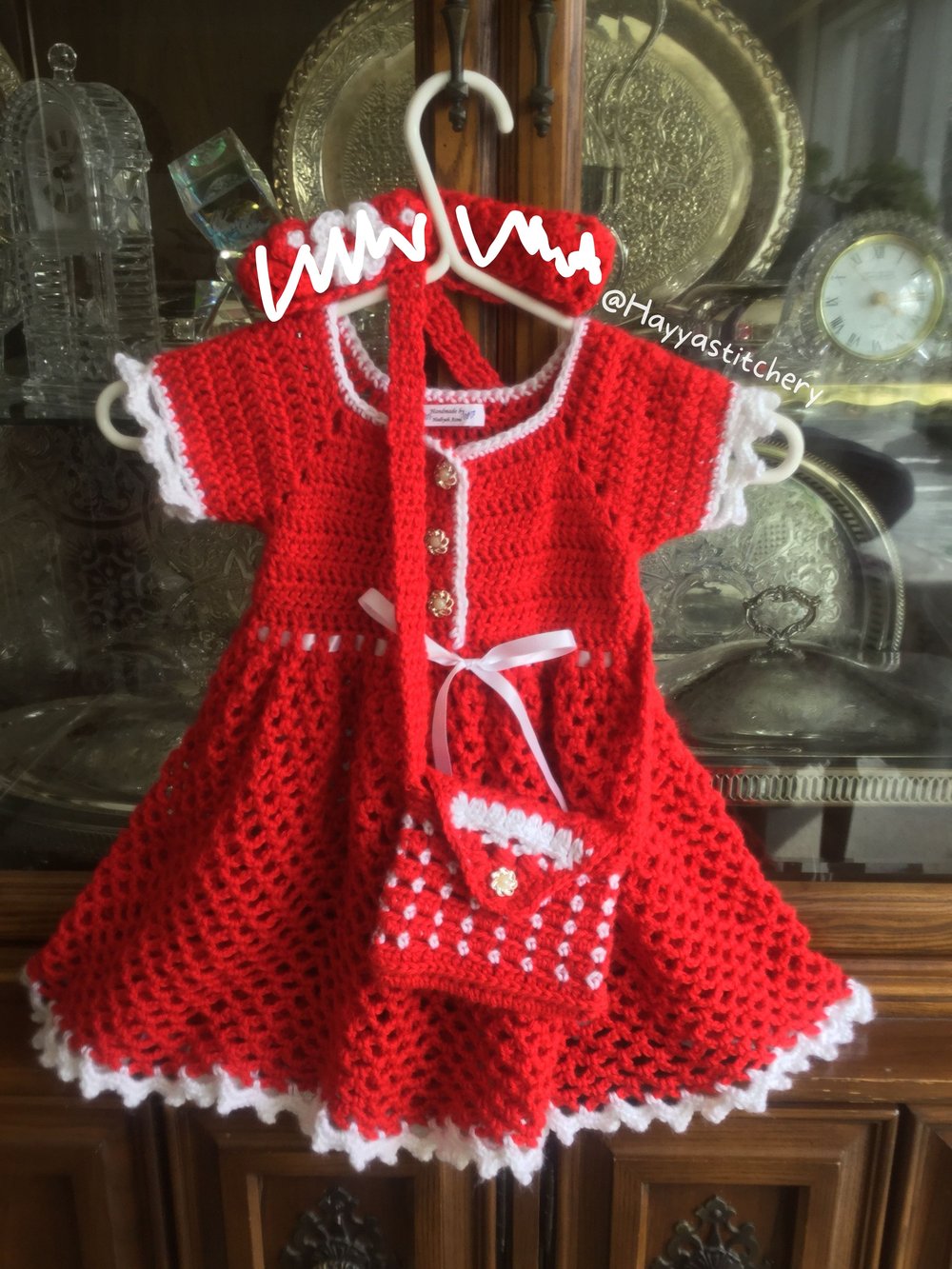 Image of 3-4T Red Dress and Purse