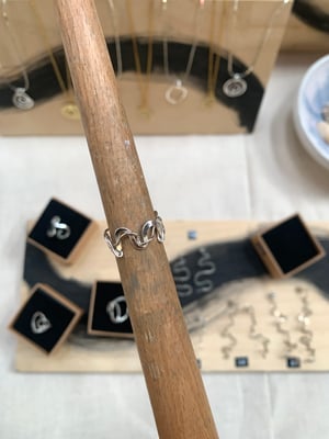 Image of ‘Touching from a Distance’ recycled silver ring 