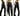 HIGH WAISTED MATTE BLACK FRINGED PANTS