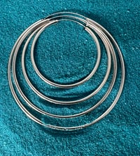 Image 1 of SALE! Just Hoops (925 Sterling Silver)