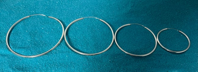 Hoops w/ Gye Nyame Charms (925 Sterling Silver)