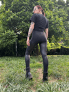 S High Waist Iridescent Foil Snake Leggings ready to ship 
