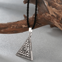 Image 3 of Egyptian All-Seeing Eye Pendant Silver
