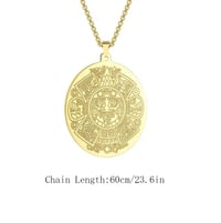 Image 3 of Mayan Calendar Amulet Pendant Necklace