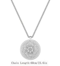 Image 3 of Stainless Steel Solar System Sun Pendant Necklace (Silver)