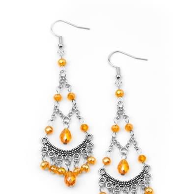 Image of First in Shine Earrings -Orange 