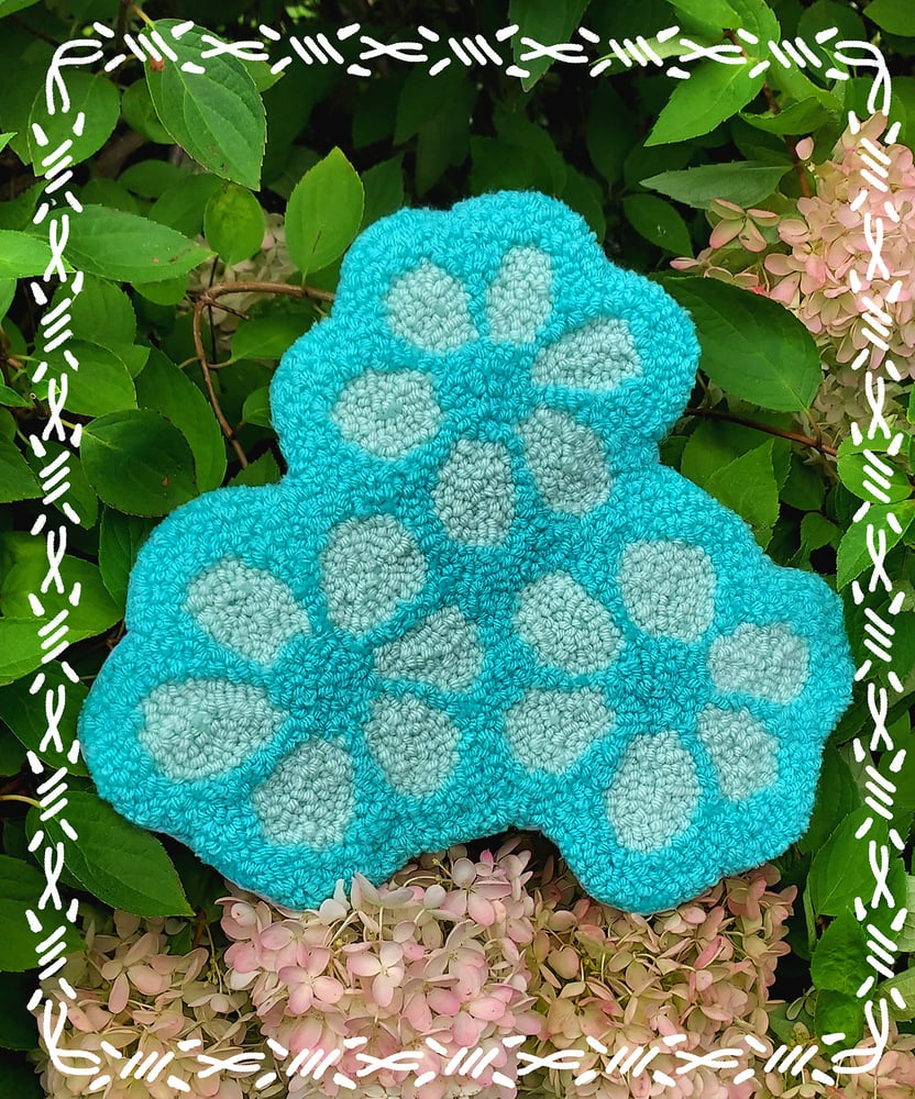Image of Blue Flower Rug