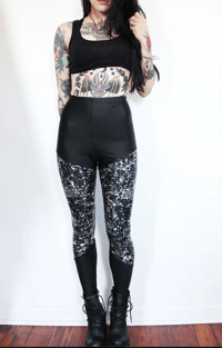 Image 1 of L High Waist Splash Leggings ready to ship 