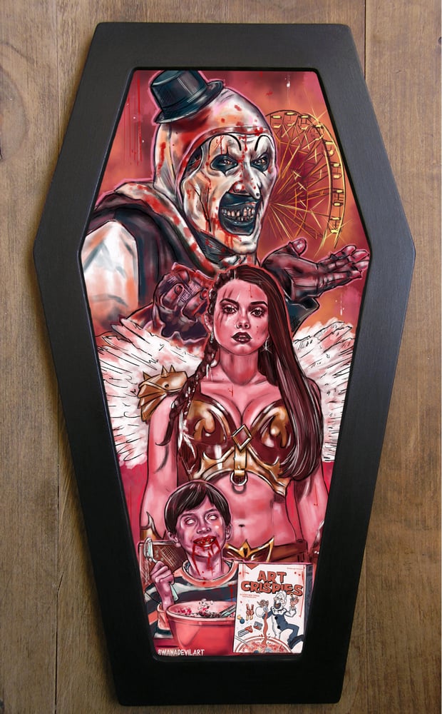 Image of Terrifier Coffin Art (FREE SHIPPING WORLDWIDE)