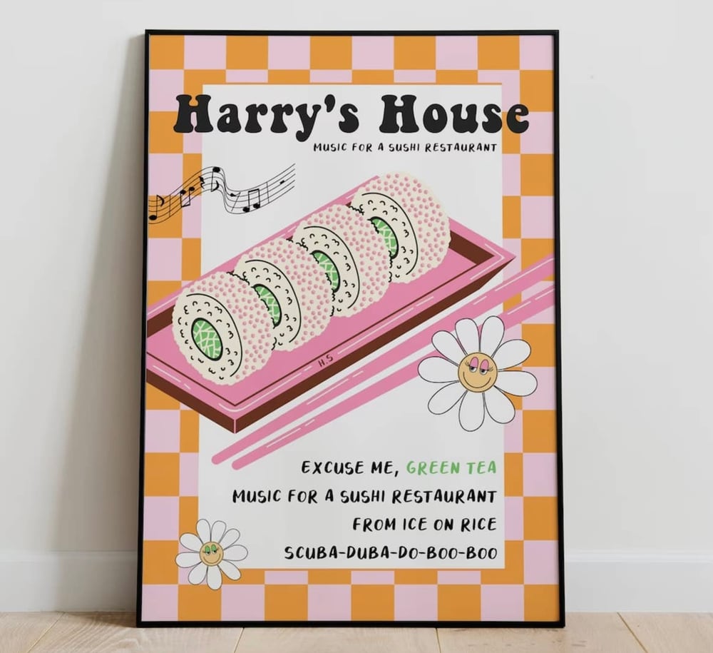 Image of Harry styles sushi restaurant print 