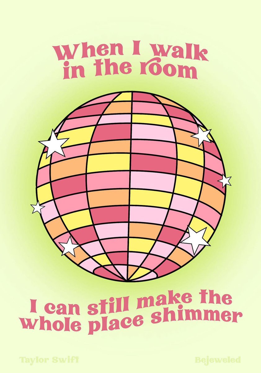 Taylor Swift mirrorball print The Retro Room