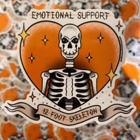 Emotional Support 12ft Skeleton Sticker