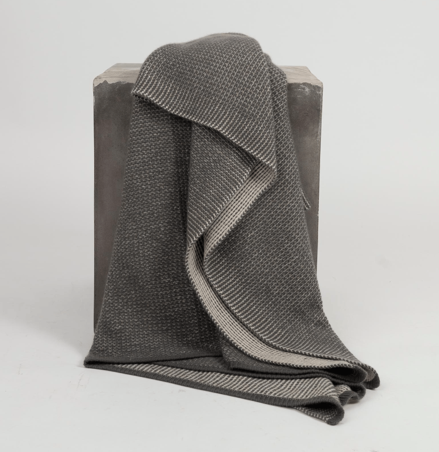 Cashmere Waffle Knit Throws (3 Colors) - Image 3 of 3