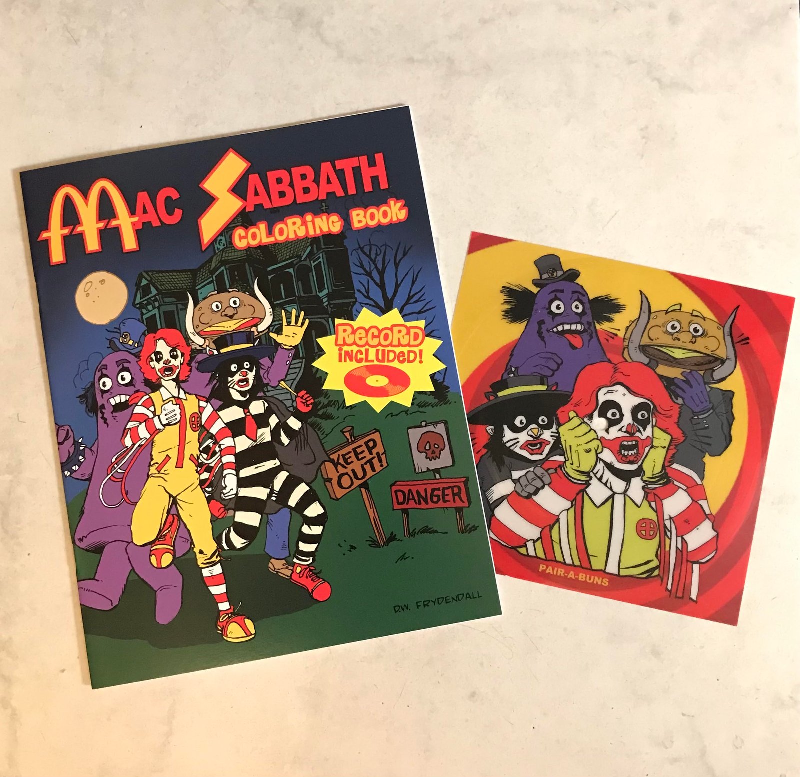 Mac Sabbath coloring book from D.W. Frydendall with flex-disc