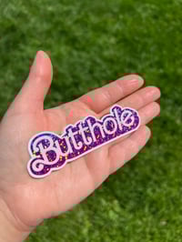 Image 3 of Barbie Butthole Sticker - Glitter