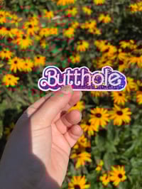 Image 4 of Barbie Butthole Sticker - Glitter