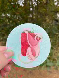 Image 3 of Sticker! Strawberry Lemur