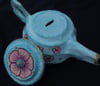 Papier mache hand made teapot coin bank