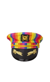 Image 2 of Rainbow Captain Hat 