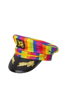 Image 3 of Rainbow Captain Hat 