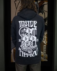 Image 1 of Inside Faded black hoodie