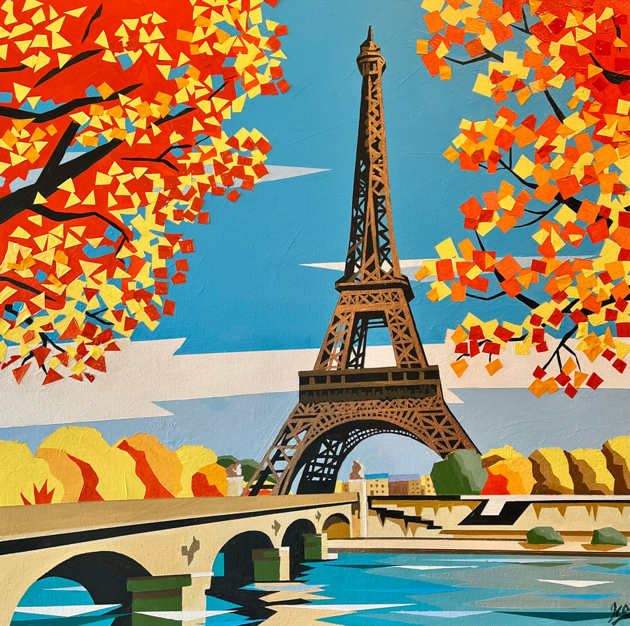 Image of Eiffel Tower In Autumn