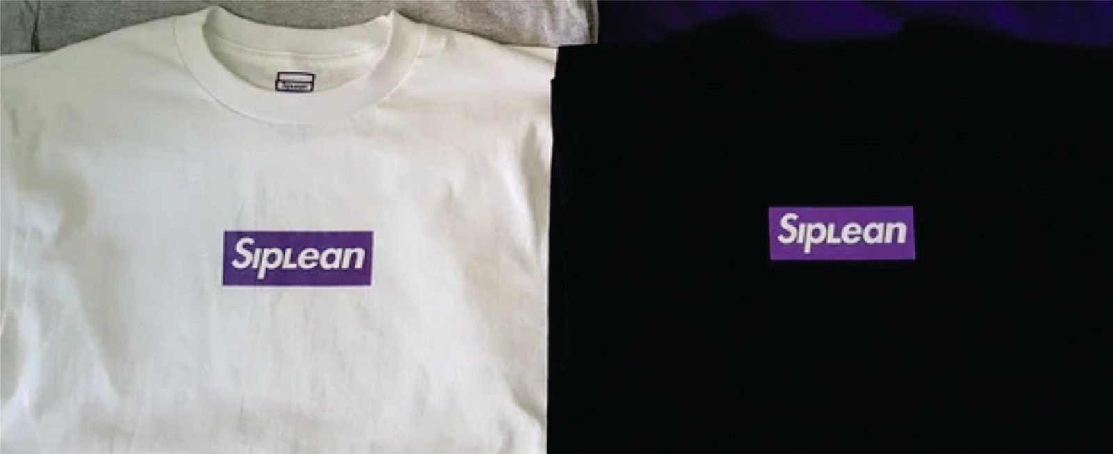 Supreme purple box discount logo tee white