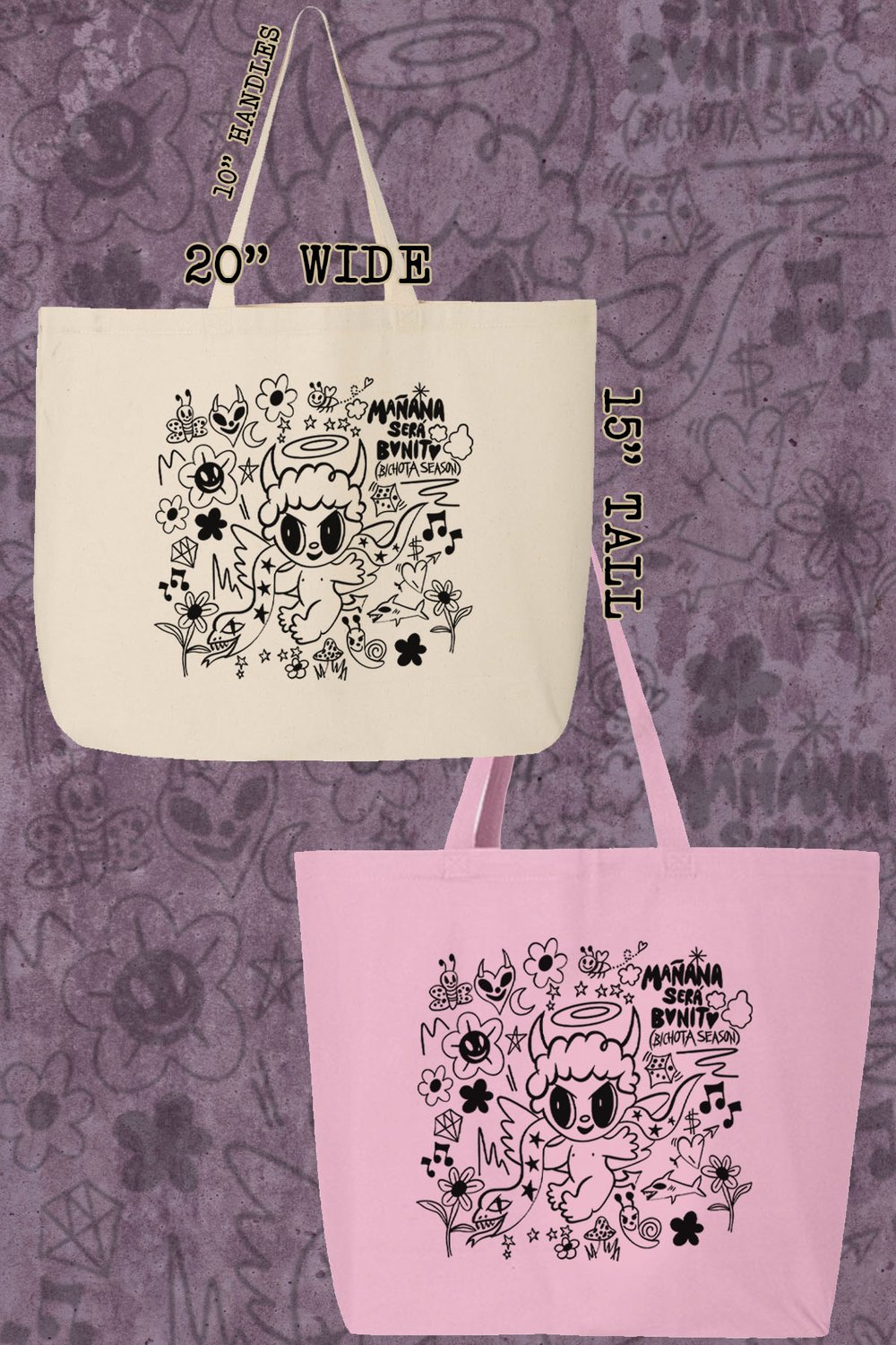 Image of JUMBO TOTE BAG- BICHOTA SEASON