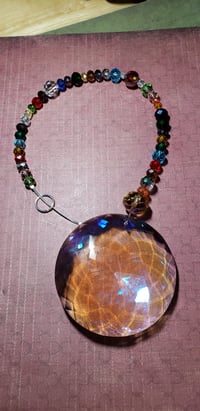Image 1 of Handmade Beaded 75mm  Round Crystal Suncatcher
