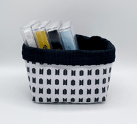 Image 1 of BTS /ARMY Logos (Grey) Fabric Basket - Small