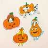 Pumpkin Dogs Sticker Set