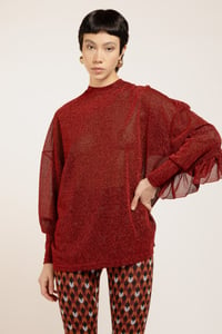 Image 2 of MAGLIA MALLORY LUREX ROSSO €151 - 50%