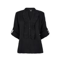 Image 3 of Ruffle shirt black 