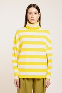 Image 3 of MAGLIA MADRID STRIPES GIALLO/PANNA €148 - 50%