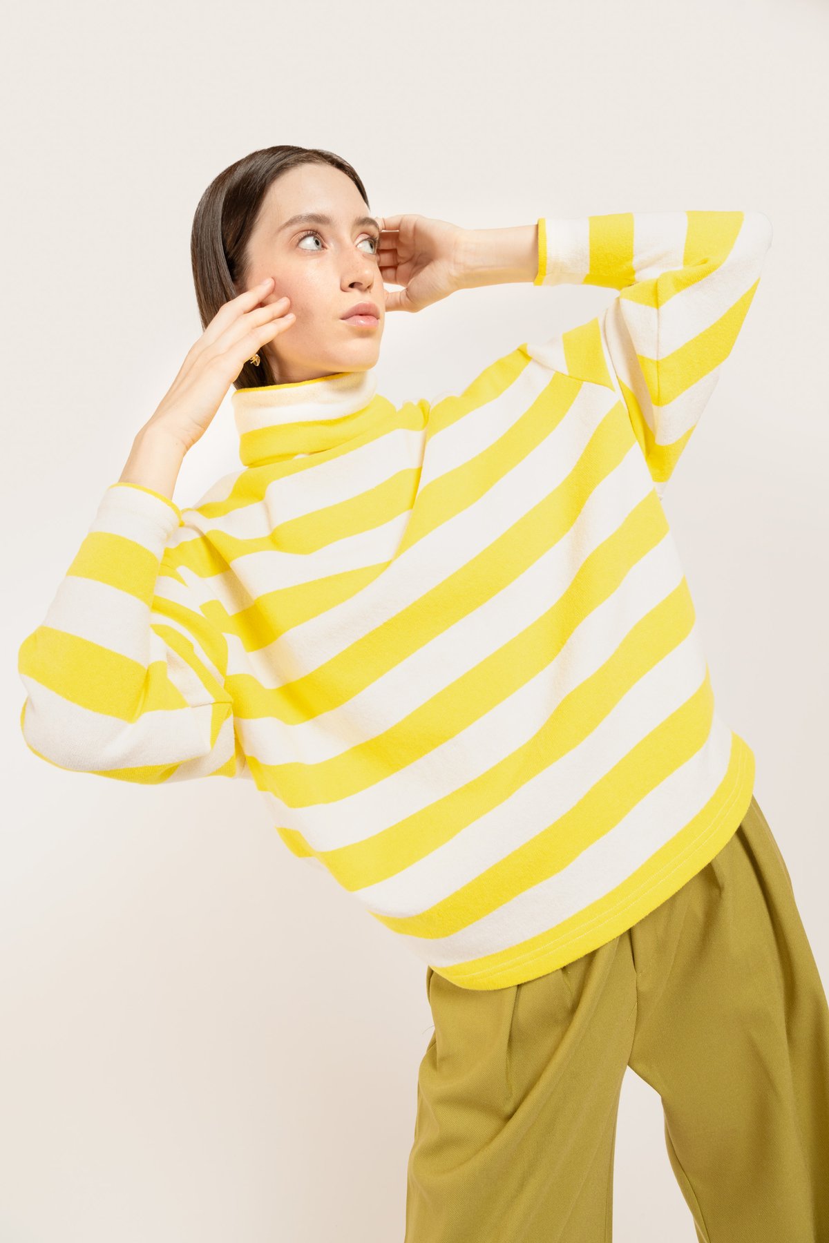 Image of MAGLIA MADRID STRIPES GIALLO/PANNA