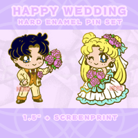 Image 1 of HAPPY WEDDING PINS