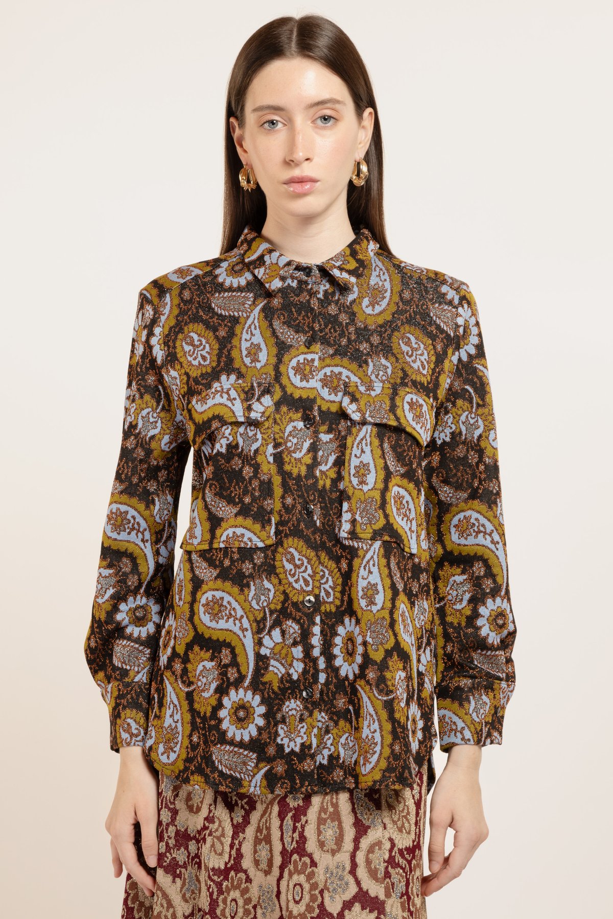 Image of CAMICIA MABEL CACHEMIRE NERO