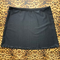 *:･Mini Frill Skirt (long) ☆ Black ੈ✩‧₊˚