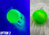 GLOW IN THE DARK glass ornaments 
