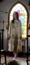 Block printed "Asparagus" Canvas cotton dress