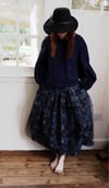Lucienne, Pleated cotton skirt with pockets