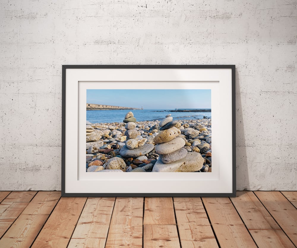 Stacking stones at Tynemouth Pier