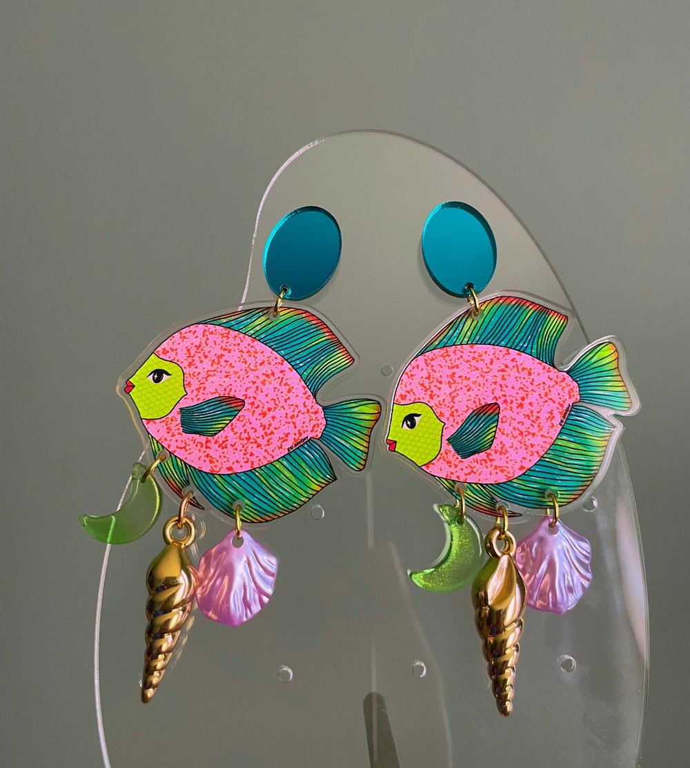 Image of Keep Swimming earrings