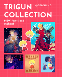 Image 1 of TRIGUN Prints + Stickers 