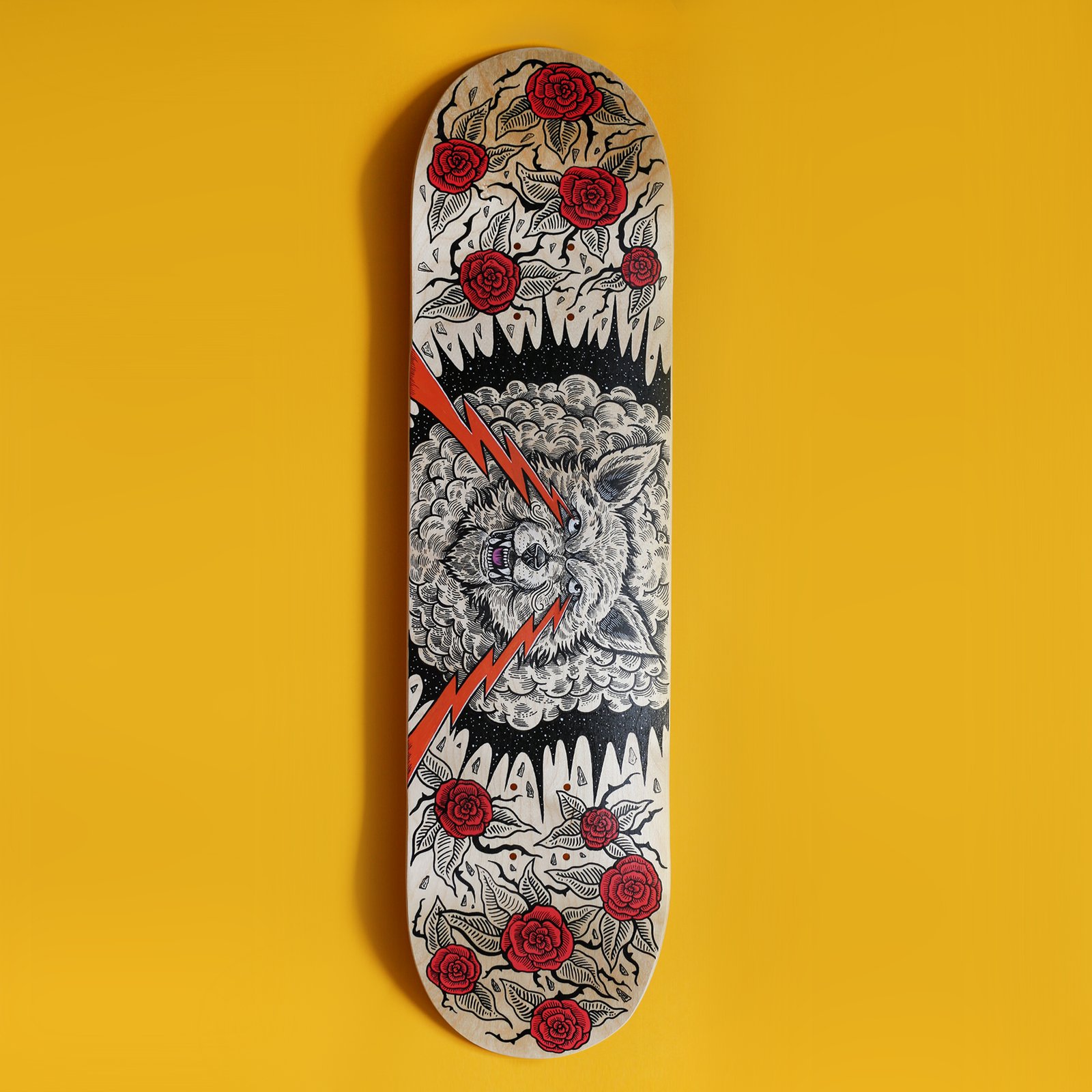 LASER WOLF SKATE DECK