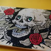 ROSE SKULL SKATE DECK