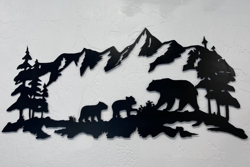 Image of Teton Range Bear Scene