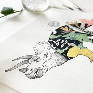 Image of Botanical Triceratops, fine art print